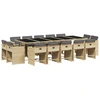 Image de vidaXL Ensemble de jardin 15 pièces avec coussins Mélange beige Poly rotin