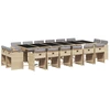 Image de vidaXL Ensemble de jardin 17 pièces avec coussins Mélange beige Poly rotin