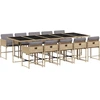 Image de vidaXL Salon de jardin 11 pièces avec coussins Mélange beige Poly rotin