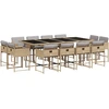 Image de vidaXL Ensemble de jardin 13 pièces avec coussins Mélange beige Poly rotin