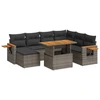 Image de vidaXL Ensemble de jardin canapé 8 pièces avec coussins Gris Poly rotin