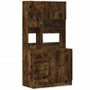 Image de vidaXL Armoire de cuisine chêne fumé 95x50x180 cm Bois composite
