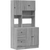 Image de vidaXL Armoire de cuisine Gris Sonoma 95x50x180 cm Bois composite