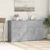 Image de vidaXL Sideboards 2 pcs. Gris béton 60x31x70 cm Bois composite