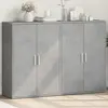 Image de vidaXL Sideboards 2 pcs. Gris béton 60x31x84 cm Bois composite