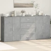 Image de vidaXL Sideboards 3 pcs. Gris béton 60x31x84 cm Bois composite