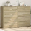 Image de vidaXL Sideboards 2 pcs. chêne Sonoma 60x31x84 cm bois composite