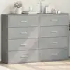 Image de vidaXL Sideboards 2 pcs. Gris béton 60x31x84 cm Bois composite