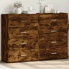 Image de vidaXL Sideboards 2 pcs. Chêne fumé 60x31x84 cm Bois composite
