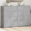 Image de vidaXL Sideboards 2 pcs. Gris béton 60x31x84 cm Bois composite