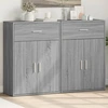 Image de vidaXL Sideboards 2 pcs. Gris Sonoma 60x30x84 cm Bois composite