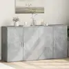 Image de vidaXL Sideboards 2 pcs. Gris béton 79x38x80 cm Bois composite