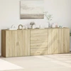Image de vidaXL Sideboards 3 pcs. chêne Sonoma bois composite