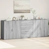 Image de vidaXL Sideboards 3 pcs. Gris Sonoma Matériau dérivé du bois