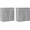 Image de vidaXL Sideboards 2 pcs. Gris Sonoma 79x38x80 cm Bois composite