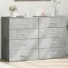 Image de vidaXL Sideboards 2 pcs. Gris béton 60x39x80 cm Bois composite
