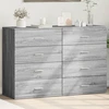 Image de vidaXL Sideboards 2 pcs. Gris Sonoma 60x39x80 cm Bois composite