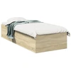 Image de vidaXL Cadre de lit sans matelas Chêne Sonoma 75x190 cm Bois composite
