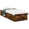 Image de vidaXL Cadre de lit sans matelas chêne fumé 75x190 cm bois composite