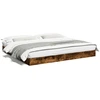 Image de vidaXL Cadre de lit sans matelas chêne fumé 180x200 cm bois composite