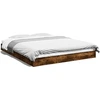 Image de vidaXL Cadre de lit sans matelas chêne fumé 160x200 cm bois composite