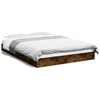 Image de vidaXL Cadre de lit sans matelas chêne fumé 140x200 cm bois composite