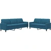 Image de vidaXL Ensemble de canapés 2 pièces avec coussins bleu velours