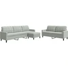 Image de vidaXL Ensemble de canapés 3 pièces avec coussins gris clair velours
