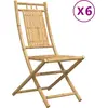 Image de vidaXL Chaises de jardin 6 pcs. Pliable 46x66x99 cm Bambou