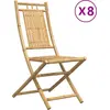 Image de vidaXL Chaises de jardin 8 pcs. Pliable 46x66x99 cm Bambou