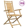 Image de vidaXL Chaises de jardin 6 pcs. Pliable 53x66x99 cm Bambou