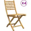 Image de vidaXL Chaises de jardin 4 pcs. Pliable 43x54x88 cm Bambou