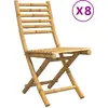 Image de vidaXL Chaises de jardin 8 pcs. Pliable 43x54x88 cm Bambou