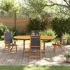 Image de vidaXL Ensemble de jardin 5 pièces en bois massif d'acacia et textilène