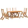 Image de vidaXL Ensemble de jardin 5 pièces en bois massif d'acacia et textilène