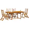 Image de vidaXL Ensemble de jardin 5 pièces en bois massif d'acacia et textilène