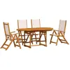 Image de vidaXL Ensemble de jardin 5 pièces en bois massif d'acacia et textilène