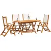 Image de vidaXL Ensemble de jardin 5 pièces en bois massif d'acacia et textilène