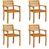 Image de vidaXL Chaises de jardin 4 pcs. 59x55x85 cm bois massif acacia