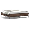 Image de vidaXL Cadre de lit brun imitation chêne 200x200 cm Bois composite métal