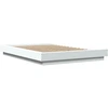 Image de vidaXL Cadre de lit avec LED Blanc 140x190 cm Bois composite