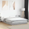 Image de vidaXL Cadre de lit avec LED Gris Sonoma 140x190 cm Bois composite