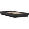 Image de vidaXL Cadre de lit avec LED Noir 90x190 cm Bois composite
