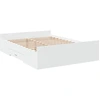 Image de vidaXL Cadre de lit avec tiroirs Blanc 135 x 190 cm Bois composite