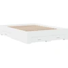 Image de vidaXL Cadre de lit avec tiroirs Blanc 135 x 190 cm Bois composite