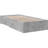 Image de vidaXL Cadre de lit avec tiroirs gris béton 100x200 cm Bois composite