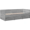 Image de vidaXL Lit de jour avec tiroirs sans matelas Gris Sonoma 100x200 cm