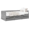 Image de vidaXL Lit de jour avec tiroirs sans matelas Gris Sonoma 90x200 cm