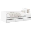 Image de vidaXL Lit de jour avec tiroirs sans matelas blanc 90x190 cm