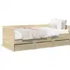 Image de vidaXL Lit de jour avec tiroirs sans matelas Chêne Sonoma 90x190 cm